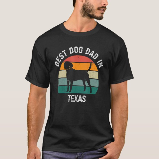 Mens Best Dog Dad In Texas  Dog T-Shirt (Front)