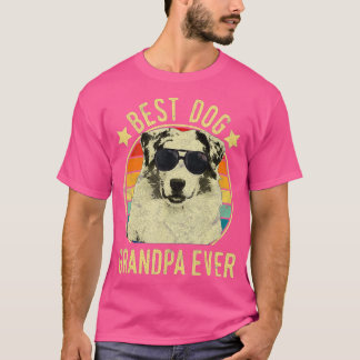 Mens Best Dog Grandpa Ever Australian Shepherd Fat T-Shirt