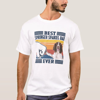 Mens Best English Springer Spaniel Dad Ever Funny T-Shirt