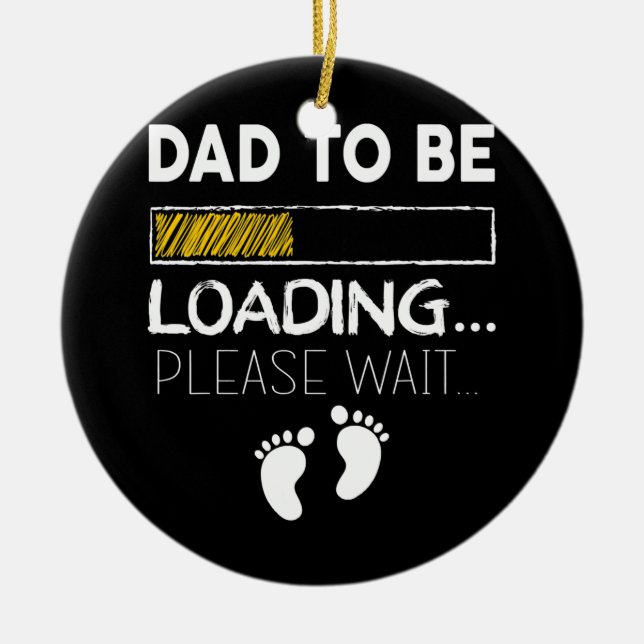 Mens Best Expecting Dad Daddy & Father Gifts Men  Ceramic Tree Decoration (Front)