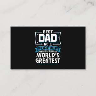 Men's Best Father Dad World's Greatest No.1 Business Card