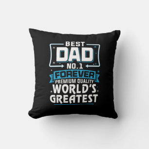 Men's Best Father Dad World's Greatest No.1 Cushion