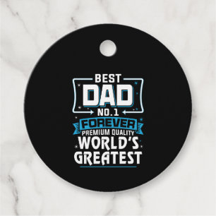 Men's Best Father Dad World's Greatest No.1 Favour Tags