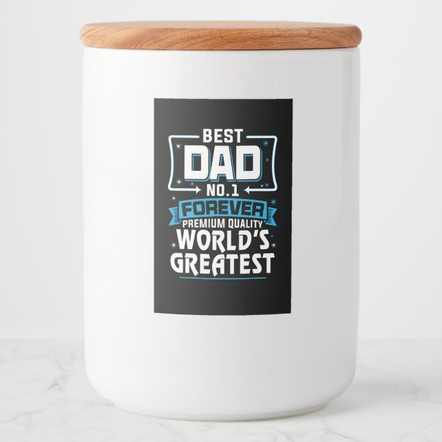 Men's Best Father Dad World's Greatest No.1 Food Label (Front)
