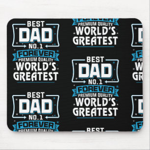 Men's Best Father Dad World's Greatest No.1 Mouse Mat