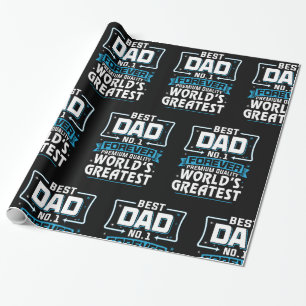 Men's Best Father Dad World's Greatest No.1 Wrapping Paper