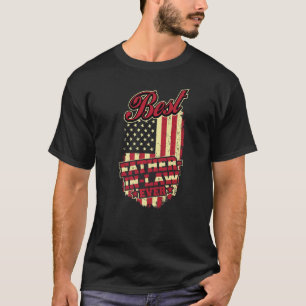 Mens Best Father In Law Ever Patriotic Vintage Ame T-Shirt