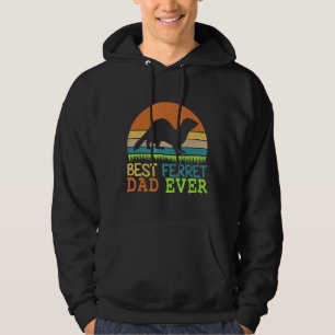 Mens Best Ferret Dad Ever Vintage For Father Day Hoodie