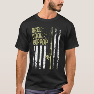 Mens Best Fisherman Reel Cool Poppop For Daddy Fat T-Shirt