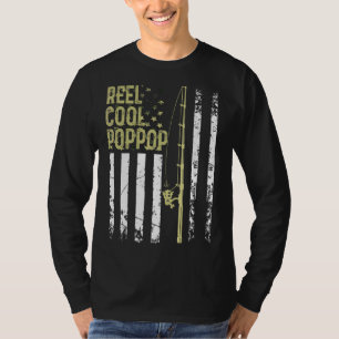 Mens Best Fisherman Reel Cool Poppop For Daddy Fat T-Shirt