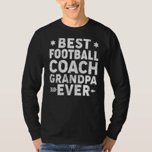 Mens Best Football Coach Grandpa Ever Father's Day T-Shirt