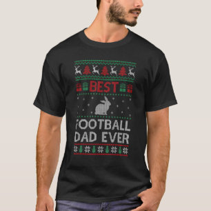 Mens Best Football Dad Ever Matching Football Dad T-Shirt