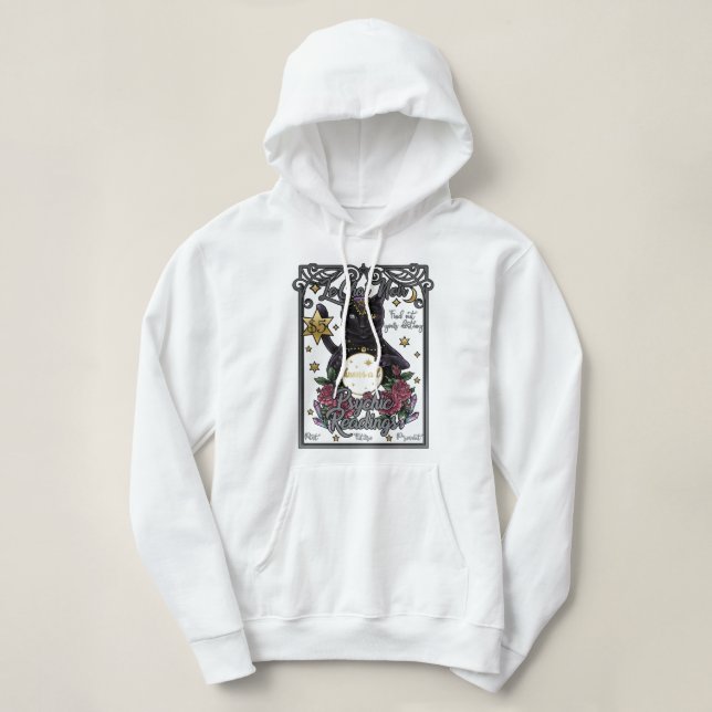 Mens Best Fortune Teller Black Cat Hoodie (Design Front)