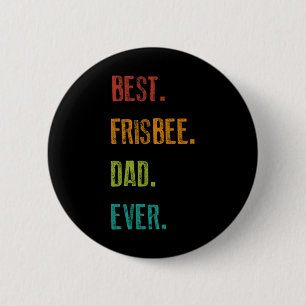 Mens Best Frisbee Dad Ever Vintage Ultimate Disc G 6 Cm Round Badge