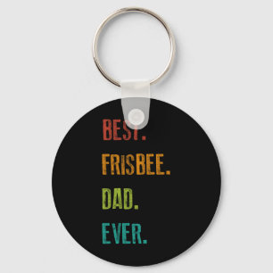 Mens Best Frisbee Dad Ever Vintage Ultimate Disc G Key Ring