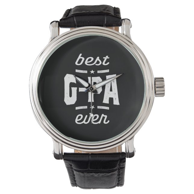 Mens Best G-Pa Ever Gift Grandpa Gift Watch (Front)