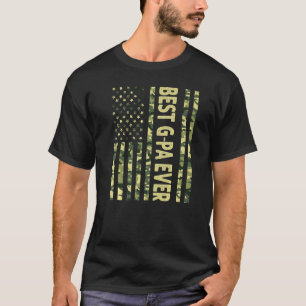 Mens Best G Pa Ever Us American Flag  Grandpa Fath T-Shirt