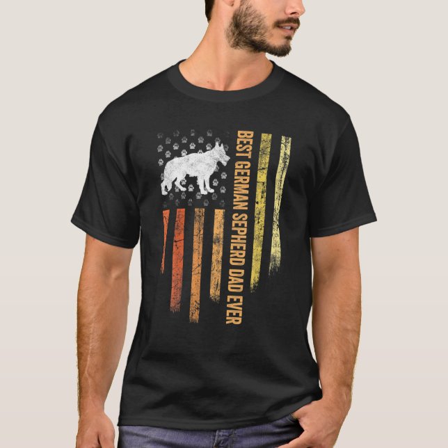 Mens Best German Shepherd Dad Ever T-Shirt (Front)