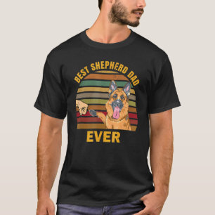 Mens Best German Shepherd Dog Dad Ever Vintage Dog T-Shirt