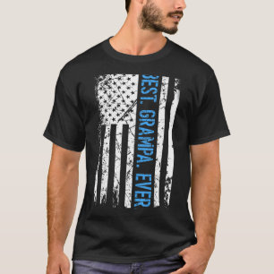 Mens Best Grampa Ever Us American Flag For Father T-Shirt