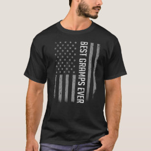 Mens Best Gramps Ever American Flag For Father's T-Shirt