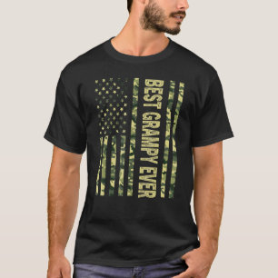 Mens Best Grampy Ever Us American Flag Grandpa F T-Shirt