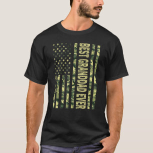 Mens Best Granddad Ever Us American Flag Grandpa F T-Shirt