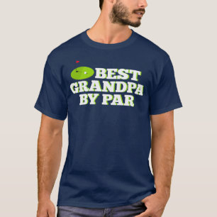 Mens Best Grandpa by Par Funny Golf Fathers Day T-Shirt