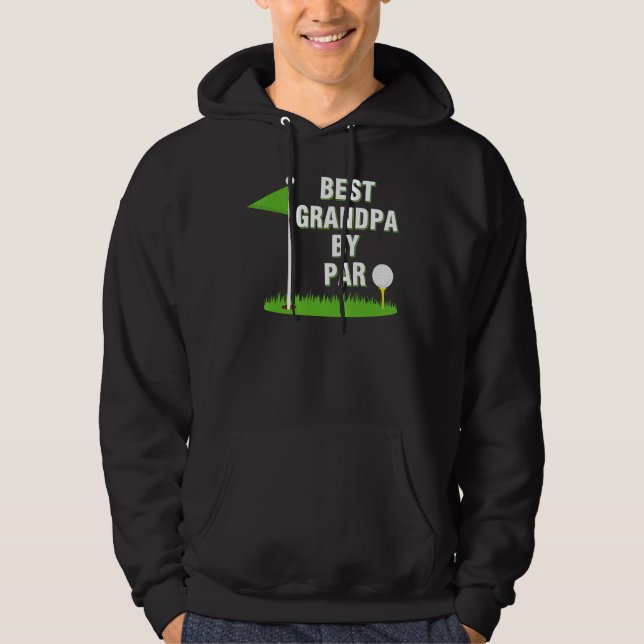 Mens Best Grandpa By Par  Golf Fathers Day Christm Hoodie (Front)