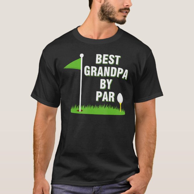 Mens Best Grandpa By Par  Golf Fathers Day Christm T-Shirt (Front)