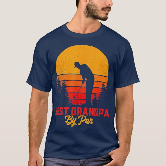 Mens Best Grandpa By Par Golf Lover Gift For Men T-Shirt (Front)