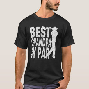 Mens Best Grandpa By Par Vintage Pro Golfer Father T-Shirt