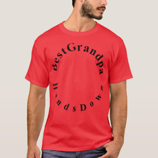Mens Best Grandpa Hands Down  Craft For Handprints T-Shirt