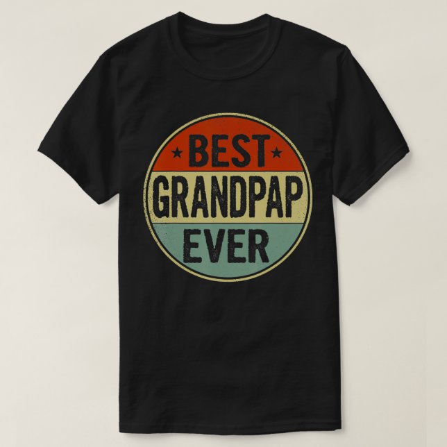 Mens Best Grandpap Ever Retro Style Cool Bday Gift T-Shirt (Design Front)