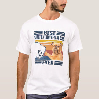 Mens Best Griffon Bruxellois Dad Ever Funny Dog Lo T-Shirt