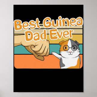 Mens Best Guinea Dad Ever Quote for a Guinea Pig Poster