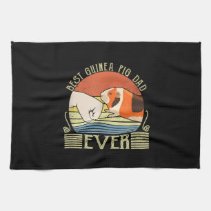 Mens Best Guinea Pig Dad Ever Tea Towel