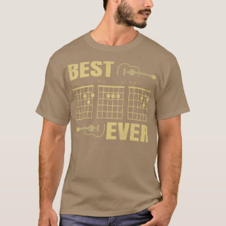Mens Best Guitar Dad Ever Guitar Lover Guitarist D T-Shirt