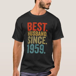 Mens Best Husband Since 1959 63rd Birthday For Me T-Shirt