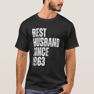 Mens Best Husband Since 1963 Vintage Wedding Anniv T-Shirt