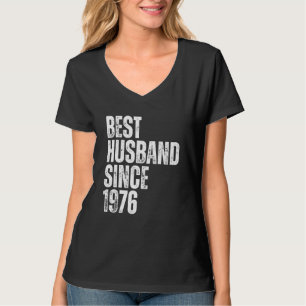 Mens Best Husband Since 1976 Vintage Wedding Anniv T-Shirt