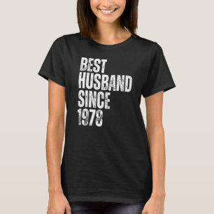Mens Best Husband Since 1978 Vintage Wedding Anniv T-Shirt