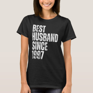 Mens Best Husband Since 1997 Vintage Wedding Anniv T-Shirt