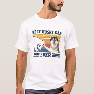 Mens Best Husky Dad Ever Funny Dog Lover Father's T-Shirt