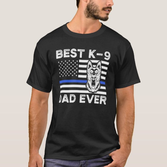 Mens Best K 9 Dad Ever Police Dog K 9 Father T-Shirt (Front)