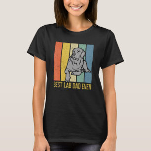 Mens Best Lab Dad Ever Charcoal Labrador Retriever T-Shirt