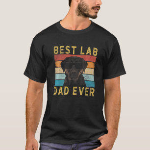 Mens Best Lab Dad Ever Vintage Labrador Chocolate  T-Shirt