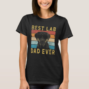Mens Best Lab Dad Ever Vintage Yellow Labrador Ret T-Shirt