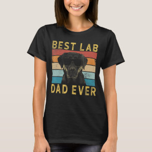 Mens Best Lab Dad Ever Vintage Yellow Labrador Ret T-Shirt
