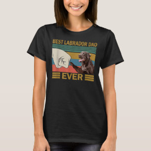 Mens Best Labrador Dad Ever Retro Labrador T-Shirt